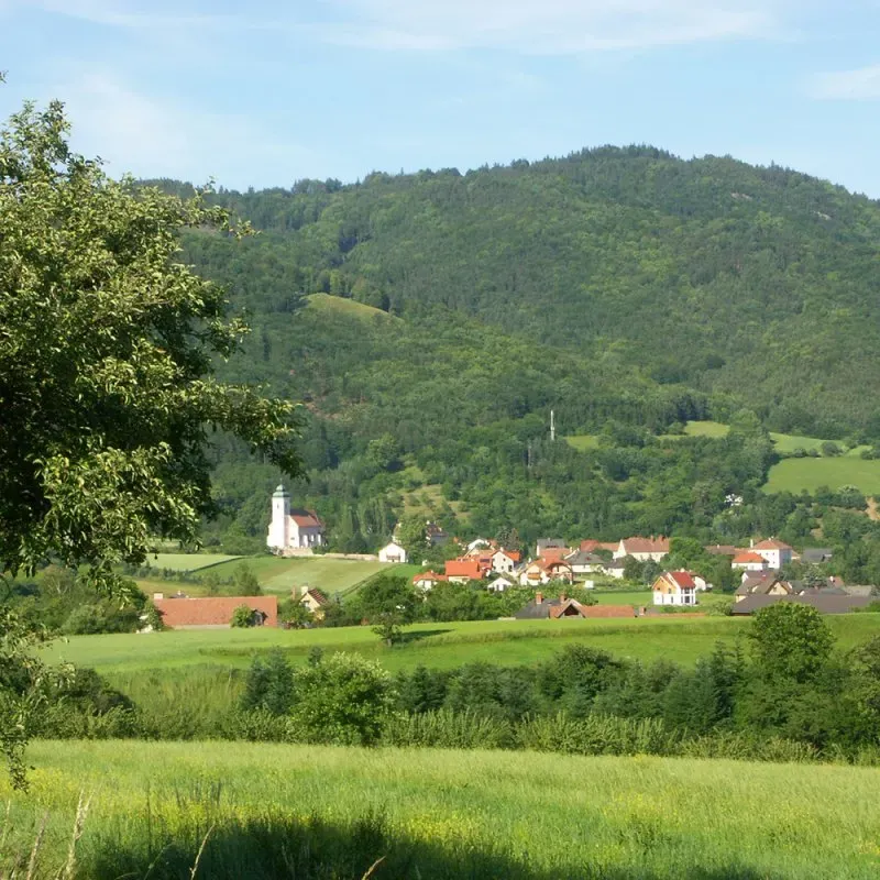 Blick ins Grüne, Gasthof Weißes Rössl, Mühldorf/Wachau